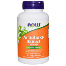 Артишок экстракт 450 мг, NOW Foods Artichoke Extract, 90 вегетарианских капсул