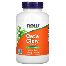 Кошачий коготь 500 мг, Now Foods Cat's Claw, 250 вегетарианских капсул