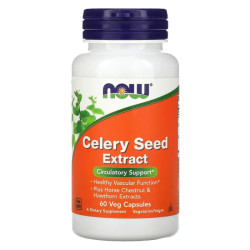 Экстракт семян сельдерея, Now Foods Celery Seed Extract, 60 вегетарианских капсул