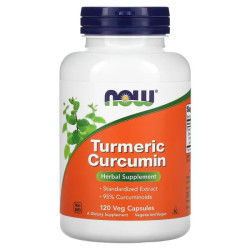 Куркумин, NOW Foods Turmeric Curcumin, 120 вегетарианских капсул