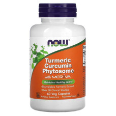 Куркумин фитосома, Now Foods Turmeric Curcumin Phytosome, 500 мг, 60 вегетарианских капсул