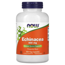 Эхинацея 400 мг, Now Foods Echinacea, 250 вегетарианских капсул