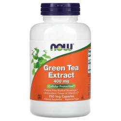 Екстракт зеленого чаю 400 мг, Now Foods Green Tea, 250 вегетаріанських капсул