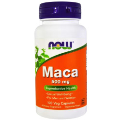 Мака, Now Foods Maca, 500 мг, 100 вегетарианских капсул