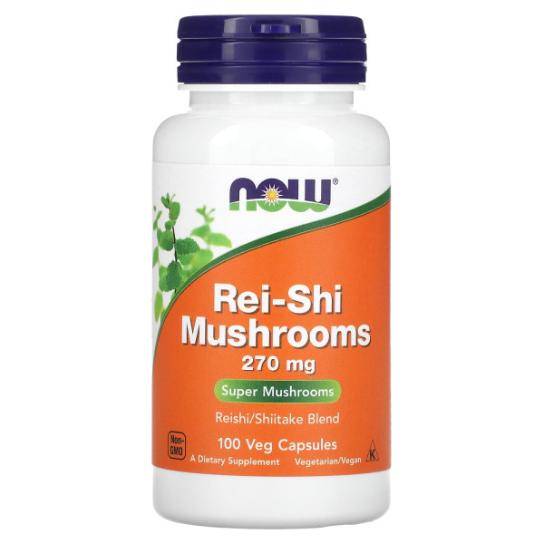 Гриби рейші, Rei-Shi Mushrooms, Now Foods, 270 мг, 100 вегетаріанських капсул
