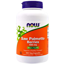 Со Пальметто 550 мг, Now Foods Saw Palmetto, 250 вегетарианских капсул