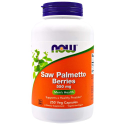 Со Пальметто 550 мг, Now Foods Saw Palmetto, 250 вегетарианских капсул