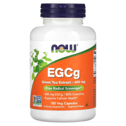 Зеленый чай EGCg, Now Foods Green Tea Extract, 400 мг, 180 капсул