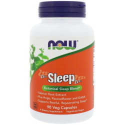 Здоровый сон, Now Foods Sleep, растительная смесь, 90 вегетарианских капсул
