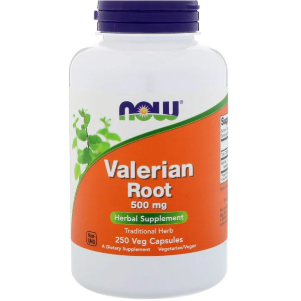 Корінь Валеріани, Valerian Root, Now Foods, 500 мг, 250 вегетаріанських капсул