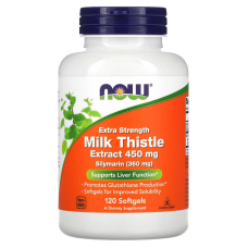 Розторопша екстракт 450 мг, Milk Thistle Extract Now Foods, підвищеної концентрації, 120 гелевих капсул