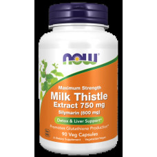 Розторопша екстракт 750 мг, Now Foods Milk Thistle, 90 вегетаріанських капсул