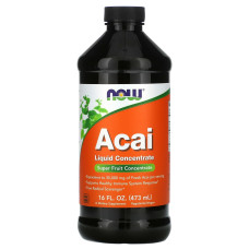 Асаи, Now Foods Acai Liquid, жидкий концентрат, 473 мл