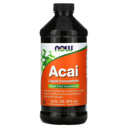 Асаи, Now Foods Acai Liquid, жидкий концентрат, 473 мл