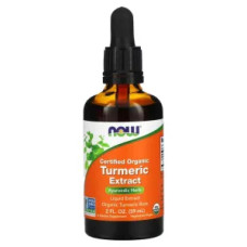 Куркума экстракт органик, Turmeric Extract Now Foods, 59 мл, сертифицированный органический экстракт