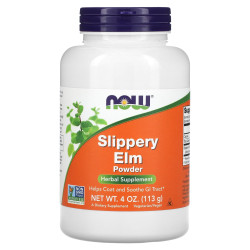Слизистий вяз, Now Foods Slippery Elm, порошок, 113 г.