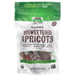 Абрикоси несолодкі органічні, NOW Foods Organic Unsweetened Apricots, 454 г