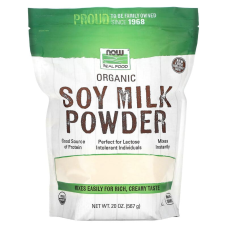 Соєве молоко, Now Foods Soy Milk, органічний порошок, 567 г.