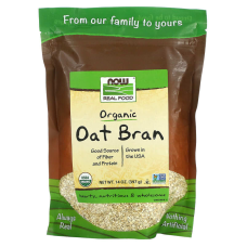 Вівсяні волокна, Now Foods Овсяна висівка, органік, 397 гр.