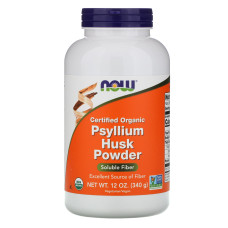 Подорожник органический, Now Foods Psyllium Husks, порошок, 340 г.