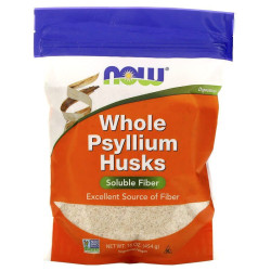Подорожник, Now Foods Whole Psyllium Husks, 454 г
