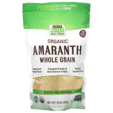 Зерно амаранту цільне, Now Foods Amaranth Whole Grain, органічне, 454 г.