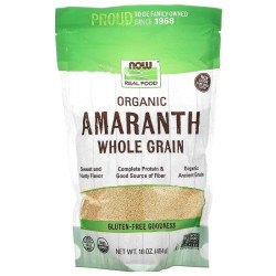 Зерно амаранту цільне, Now Foods Amaranth Whole Grain, органічне, 454 г.