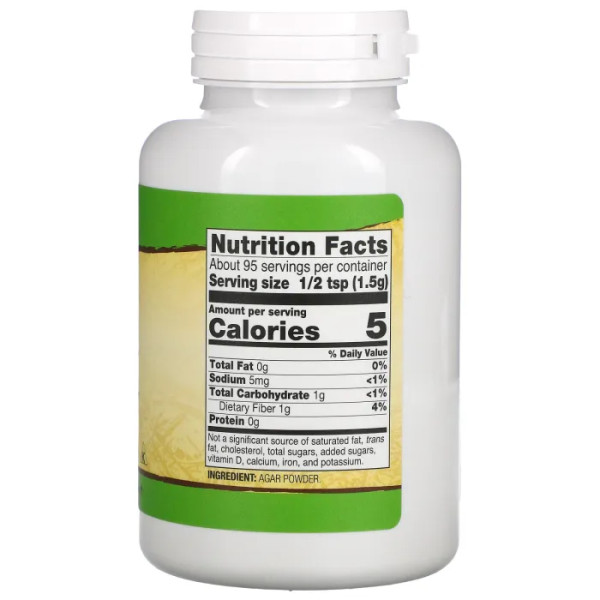 Агар, Agar, Now Foods, порошок, 142 г