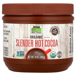 Горячее какао, Slender Hot Cocoa Now Foods Real Food, органик, 284 г