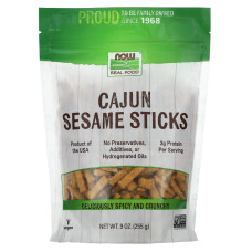 Кунжутні палички, NOW Foods Cajun Sesame Sticks, 255 г