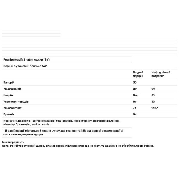 Тростинний цукор, Cane Sugar, NOW Foods, органічний, 1134 г