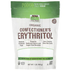 Еритритол органічний кондитерський цукрозамінник, Erythritol Now Foods, 454 г