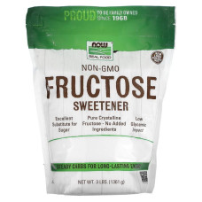 Фруктоза (фруктозний підсолоджувач) 1361 г, Now Foods Фруктоза Підсолоджувач, Реальна їжа