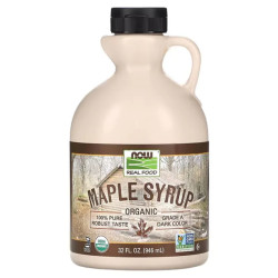 Кленовий сироп, NOW Foods Maple Syrup, органік, сорт А, темний, 946 мл.