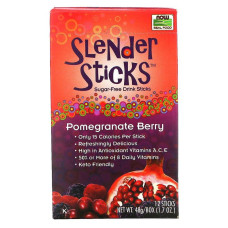 Гранатовий напій, Now Foods Slender Sticks, 12 стіків по 4 г