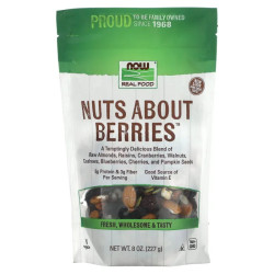 Орехи с ягодами, Nuts About Berries NOW Foods, Real Food, 227 г