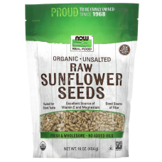 Семена соняшника, Real Food Raw Sunflower Seeds, органічні, сирі, несолоні, 454 г
