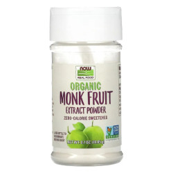 Екстракт архату, органічний порошок, NOW Foods Real Food Monk Fruit Extract, 19,85 г