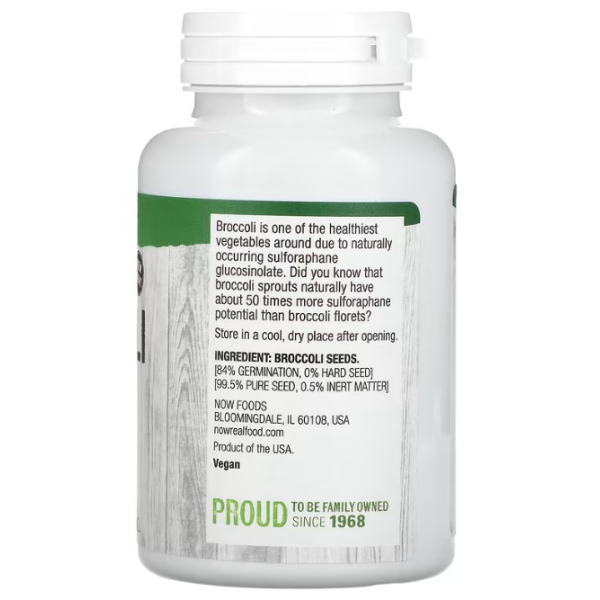 Броколі, насіння, Real Food, Broccoli Seeds, Now Foods, 113 гр.