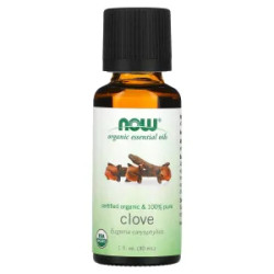 Ефірна олія гвоздики органічна, Now Foods Essential Oils Clove, 30 мл