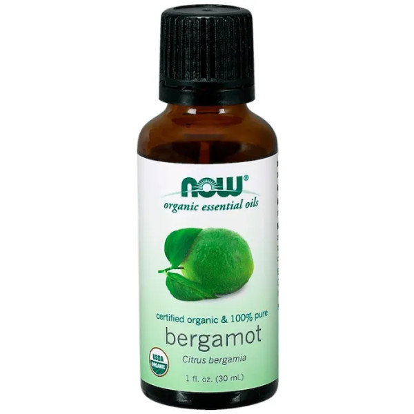 Масло бергамоту ефірне, Bergamot Oil, Now Foods, Essential Oils, органік, 30 мл