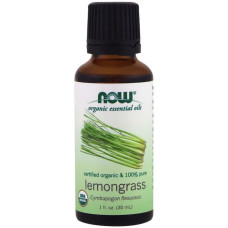 Олія лемонграсу, органік, NOW Foods Essential Oils Lemongrass Oil, 30 мл