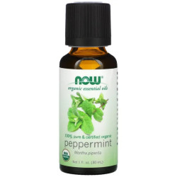 Масло мяты перечной, Now Foods Peppermint Essential Oils, органик, 30 мл.