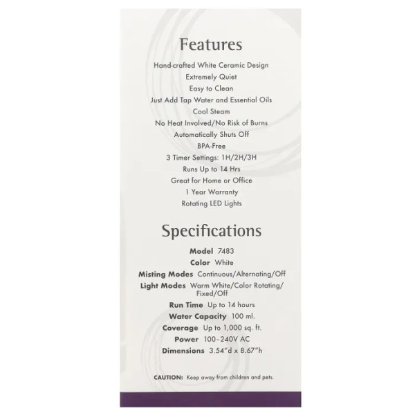 Дифузор з керамічного каменю, Ceramic Stone Diffuser, NOW Foods, Solutions, 1 дифузор