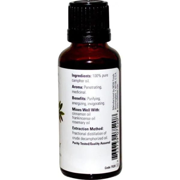 Олія камфори (Oil Camphor), Now Foods, Essential Oils, ефірна, 30 мл