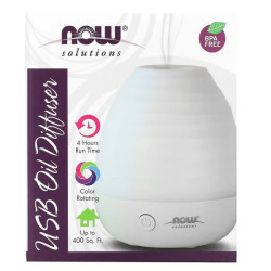 Ультразвуковой масляный диффузор USB, Now Foods Ultrasonic USB Oil Diffuser, 1 шт.