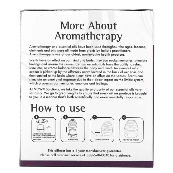 Диффузор-USB ультразвуковой масляный, Ultrasonic USB Oil Diffuser, Now Foods, 1 шт.