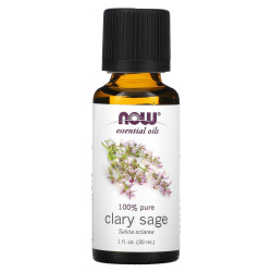 Масло мускатної шавлії 30 мл, Now Foods Oil Clary Sage, ефірне