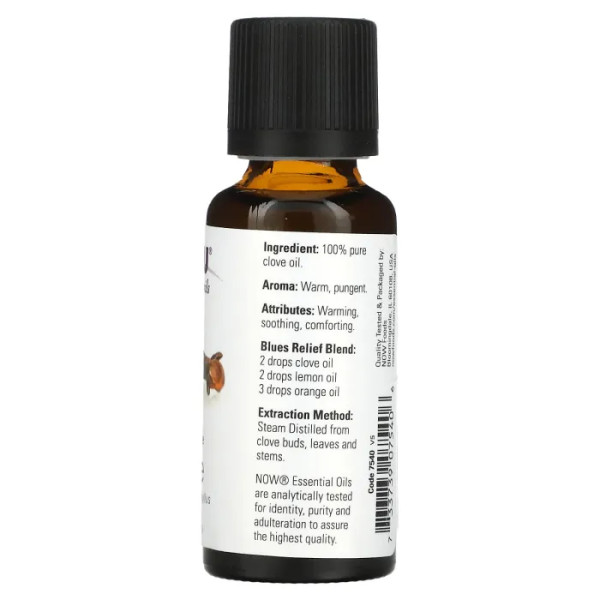Масло гвоздики, Clove, Now Foods, Essential Oils, эфирное, 30 мл