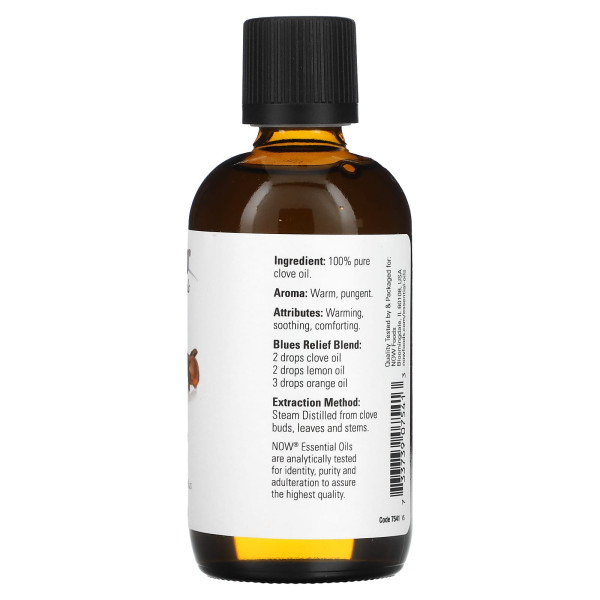 Масло гвоздики, Clove, Now Foods, Essential Oils, эфірне, 118 мл